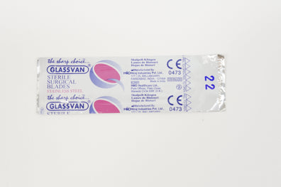 HMD GLASSVAN Sterile Surgical Blades Stainless Steel 22